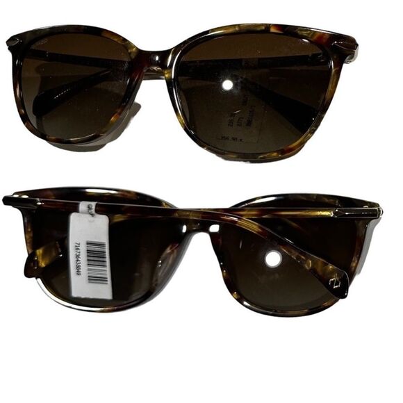 RAG & Bone Polarized Sunglasses RNB1035/ Semi Cat Eye Mocha size 55-17 md-lg NWT - Picture 11 of 12